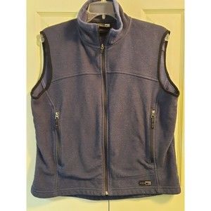 REI Fleece Vest Womens Large Blue Full Zip Hiking Outdoors Athletic